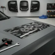 黑色隱形迷彩乙烯貼膜 - 適用於汽車與機車