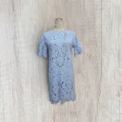 *♡*iROO/天空藍色/鏤空蕾絲小洋裝/適S/二手衣《Anna的百寶箱》