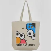 日本環球影城限定 Elmo  Cookie Monster好朋友 帆布袋 側肩包 芝麻街 SESAME STREET