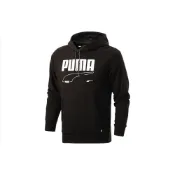 (店+)【PUMA】588873-01 T7 Rebel Hoodie Tr Logo印花運動套頭帽T 男款 黑色
