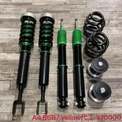   【品太】(保固四個月) 奧迪 AUDI A4 B6 B7 YELLOW代工 高低軟硬可調避震器 極新品 整新品