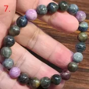 藍寶石 彩色藍寶石 手鍊 手環 手珠 剛玉 9mm 天然❤水晶玉石特賣#R059-3