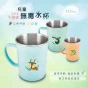 ㊣台製 現貨 三色任選 祝福森林 304不鏽鋼無毒水杯230cc 漱口杯 兒童水杯 隔熱水杯381