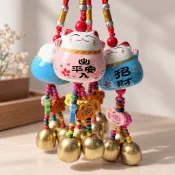 限量✨風鈴版招財貓🎏可愛招財貓 招財貓鈴鐺 店面風鈴 招財貓風鈴 年年有餘🐟 開運小物 開店禮物 A0391