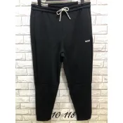 高雄凡賽斯歐洲精品 HUGO BOSS 左褲管立體膠印小字體LOGO 腰部跳色設計 素面 黑色 長褲 長棉褲 縮口褲