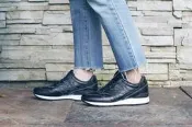 S.G NEW BALANCE 996 全黑皮革 鱷魚紋 3M 反光 復古 休閒 男女 慢跑鞋 MRL996MG