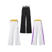 (店+)【NIKE 耐吉】W Amaush NBA x Nike 湖人隊 白/布魯克林 黑 側開排扣長褲 DB957