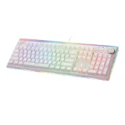 (店+)【i-Rocks】K71M RGB 背光 機械式鍵盤 白色茶軸