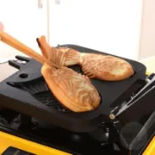 💥限量特價💥鋁製家用雙面華夫餅鯛魚燒烤盤煎鍋模具無塗層不粘鍋卡通蛋糕模
