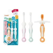 (店+)【Combi】康貝 teteo嬰兒刷牙訓練器組(3入) 麗兒采家