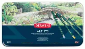 筆殿 【DERWENT 德爾文】油性色鉛36色-鐵盒裝 DW32096