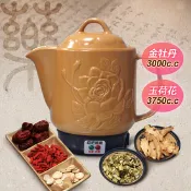 【生活市集】【啞巴媳婦】陶瓷煎藥壺-金牡丹(HS-32) 玉荷花(HS-68)