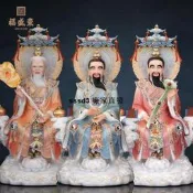 甄選三清像仿漢白玉太上老君像元始天尊靈寶天尊三清祖師神像擺件像體【滿300出貨】