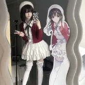 🦄cos 路人女主的養成方法cos服  加藤惠日常白連衣裙約會裝cosplay服裝 cos服 角色扮演服