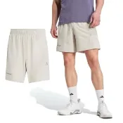 【adidas 愛迪達】TR ESS HP SHORT 男款 米色 吸濕排汗 運動 休閒 短褲 JV9801