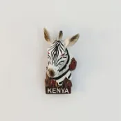 【Koala Toy】非洲肯尼亞創意斑馬頭像旅遊紀念品立體彩繪家居裝飾磁性冰箱貼