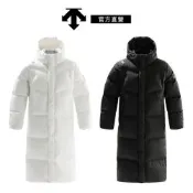 DESCENTE 迪桑特 女士 長版羽絨外套(黑色/白色)