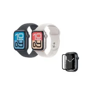 鋼化保貼組【Apple】Apple Watch SE 3 GPS 40mm(鋁金屬錶殼搭配運動型錶帶)