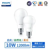 【飛利浦PHILIPS】LED E27/9.5W/超極光燈泡(黃光/自然光/白光)【實體門市保固二年】