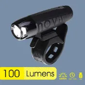 MOON NOVA 前燈 100流明 消光黑 白光 附3號電池 55g 公路車 登山車 ☆跑的快☆