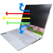 (店+)【Ezstick】FUJITSU UH-X FPC02717LK 防窺片｜檔片式固定設計｜防藍光/防眩光｜左右或四向視角選擇｜360度/四向視角防窺