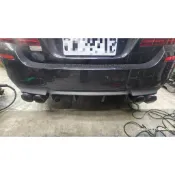 BMW F10 雙邊四出排氣管 101mm 碳纖維斜口尾飾管 對應四出後下巴 霸氣升級