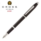 CROSS 高仕 新世紀系列 黑亮漆白夾 鋼筆 AT0086-102