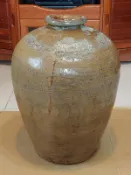甕(22)~早期紅露酒酒甕~不漏水~高約46cm~懷舊.擺飾.道具