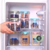 台灣現貨 600ml 800ml 1000ml 保鮮盒  餅乾密封罐五穀雜糧保鮮盒 食品密封罐 奶粉密封罐 圓形收納罐