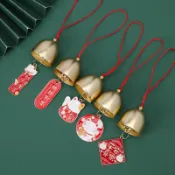 端午節日風鈴招財貓掛件新春元旦節小鈴鐺吊墜創意裝飾品廠家批髮 KNPI