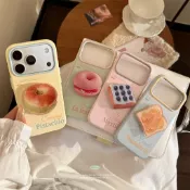 ins麵包吐司支架手機殼 適用 iPhone 18 蘋果 手機殼17 16 15 14 13 pro max防摔殼 軟殼