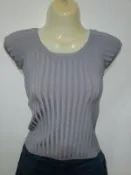 全新　灰色伸縮彈性無袖上衣　【服飾專區】☆流星百寶屋☆