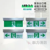 ☼群力消防器材☼ 台灣製造 鋁合金耳掛LED緊急出口燈 方向燈C級小型SH-123CSR B款 消防署認證 (含稅蝦皮代