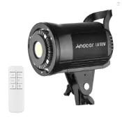 Toyutw)andoer LM100W 便攜式 LED 攝影補光燈 100W 演播室視頻燈 5600K 可調光 Bow