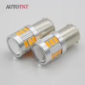 【AUTOTNT】方向燈 LED汽車方向燈 機車 貨車 1156 單芯 平角 斜角 超短 12V 24V
