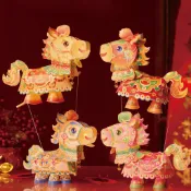 洛陽牡丹 馬年燈籠新年國風燈籠手工diy材料元宵節手提發光花燈