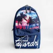 美國百分百【全新真品】Superdry 極度乾燥 後背包 肩背包 尼龍 運動 背包 書包 SD 深藍 AX55