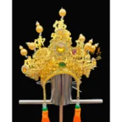 【富貴佛具】乙丘五佛帽 五佛帽 金鑽五佛帽 金珠水鑽五佛帽 觀音 神明帽 地藏王 菩薩 觀音菩薩 清水祖師 觀世音菩薩