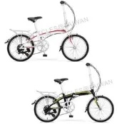 F20A-H7功學社KHS鋁合金摺疊車20吋Shimano 7段變速折疊腳踏車F20AH7小折小摺小朋友折疊車黑色白色