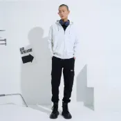 【ERSS】男裝 運動褲 休閒褲 棉褲 束口褲 黑色運動褲 縮口褲  褲管束口 腰圍抽繩 黑色【S60124】