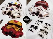 ☆Funky 小版男裝☆ 獨家販售 曼谷獨立品牌ROOT 星際大戰主題 惡搞白武士圖案印花純棉短Tee 短袖T恤 修身版