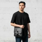 【台灣現貨】FOSSIL Weston 男款 真皮側背包｜經典黑色｜質感牛皮・SBG1289001-FA