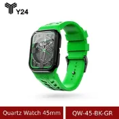 【Y24】 Quartz Watch 45mm 石英錶芯手錶   QW-45-BK-GR 綠/黑 (不含錶殼)