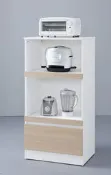 【生活家傢俱】HJS-718-1：艾美爾2尺電器櫃-淺榆木【台中家具】餐櫃 櫥櫃 碗盤櫃 低甲醛E1系統板 台灣製造