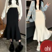 【ohi】高級感氣質小眾魚尾裙 半身裙 高腰顯瘦修身包臀裙 長裙 中長裙 裙裝 女裝 GKD5105