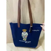 免運✨台灣現貨✨美國🇺🇸Polo Ralph Lauren專櫃POLO熊 帆布Shopper Tote刺繡 托特包 肩背