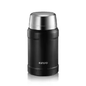 (店+)【KINYO】★官方直營★316不鏽鋼真空燜燒罐 800ml 黑色--附贈不鏽鋼湯匙、杯蓋碗&雙層保溫袋 (KIM-48)
