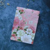 【燙金日系櫻花-粉色】 書衣 書套 布書衣 可調式書衣 手工書衣