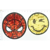 蜘蛛人 笑臉亮片【愛繡堂】燙貼布、臂章、熨燙徽章、刺繡燙布、DIY手工藝縫紉用品、貼花