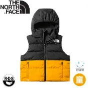 悠遊山水戶外生活館 【The North Face 童 600FP 連帽保暖羽絨背心《金黃》】8747/登山/露營/雙面穿/戶外